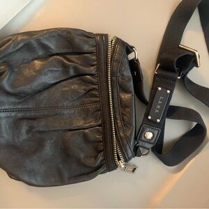 L.A.M.B. Black Leather Crossbody Bag